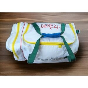 Vintage Lacoste Parfums Duffle Bag White Gym Essential 22"x10"x12" (FLAW)